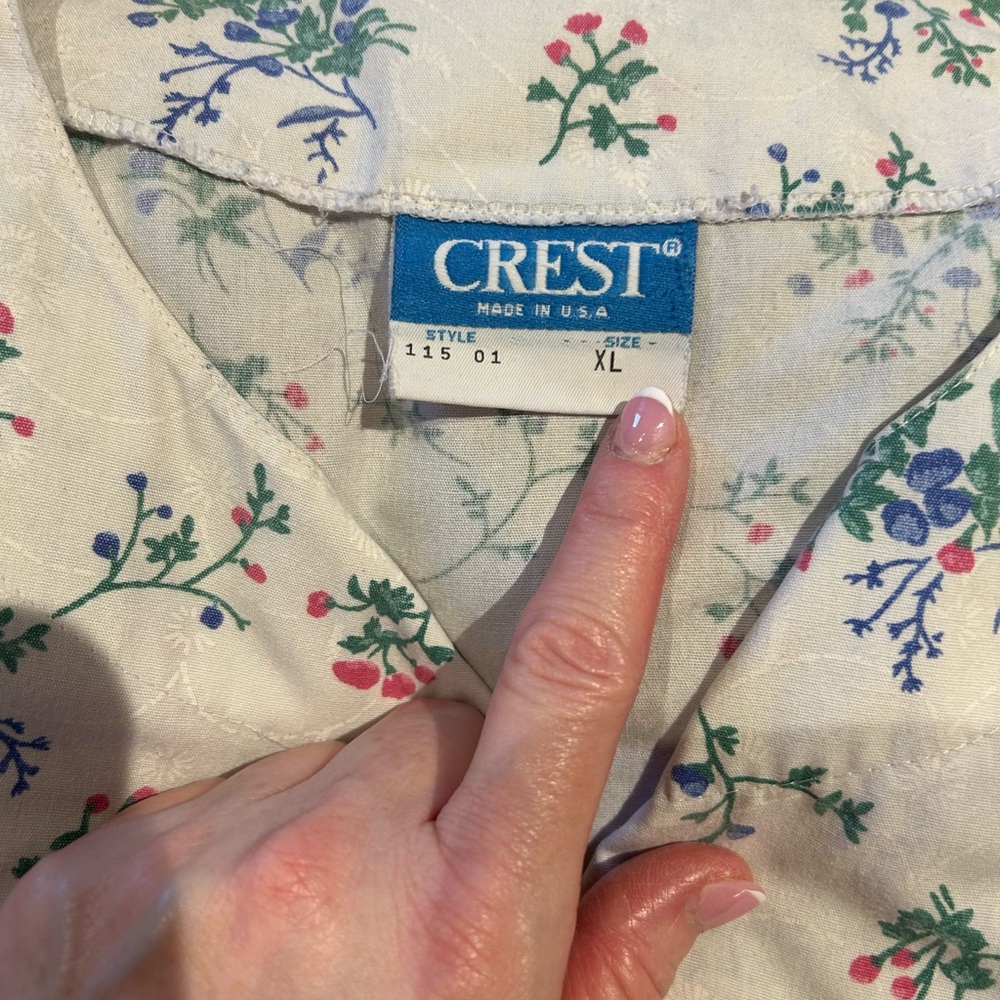 Crest Floral Scrub Jacket  - XL